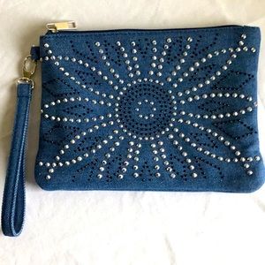Denim wristlet